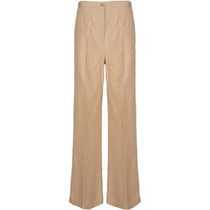 Ottod'Ame , Beige Linen Pants with Pockets ,Beige female, Sizes: M, S, L, XS