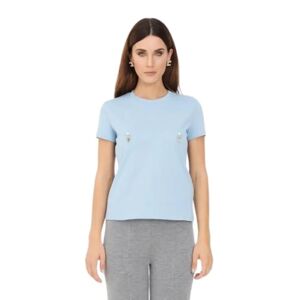 Elisabetta Franchi , T-Shirts ,Blue female, Sizes: XL