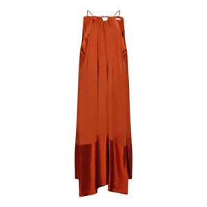 Max Mara , Orange Silk Charm Long Dress ,Orange female, Sizes: XS, 2XS