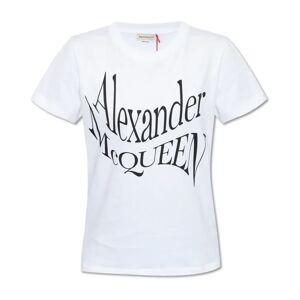 Alexander McQueen , T-shirt with logo ,White female, Sizes: XS, M, 3XS, S, 2XS