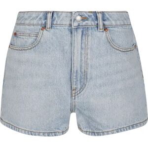 Alexander Wang , High Rise Logo CUT OUT Embroidery Short ,Blue female, Sizes: W26, W25, W29, W28