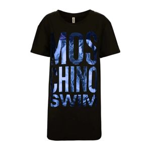 Moschino , Black Logo T-Shirt for Women ,Black female, Sizes: XS