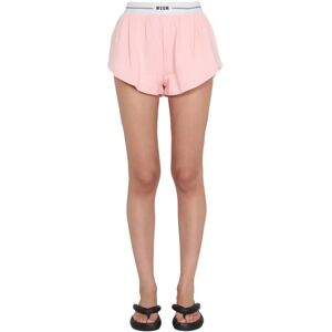 Msgm , Logo Band Shorts ,Pink female, Sizes: L