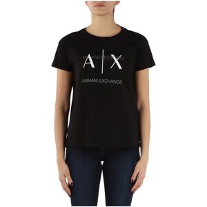 Armani Exchange , Cotton Milano Edition T-shirt ,Black female, Sizes: XS