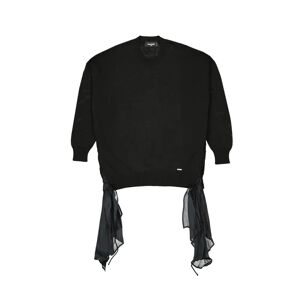 Dsquared2 , Women's Clothing Sweater Black Ss22 ,Black female, Sizes: 2XS