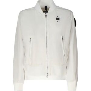 Blauer , White Monochrome Nylon Bomber Jacket ,White female, Sizes: XS, L