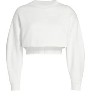 Alexander McQueen , Cropped Corset Sweatshirt ,White female, Sizes: S