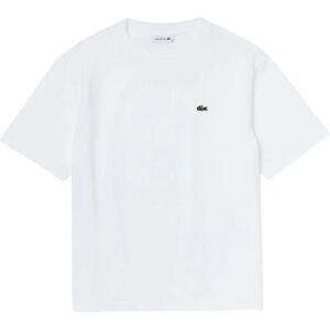 Lacoste , Urban Boy Fit Crewneck T-Shirt ,White female, Sizes: XS