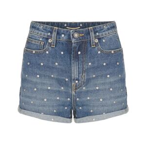 Saint Laurent , High Waisted Denim Shorts ,Blue female, Sizes: W28, W27, W26