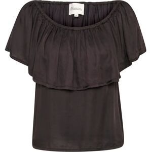 My Essential Wardrobe , Off-Shoulder Black Florence Blouse ,Black female, Sizes: 2XL