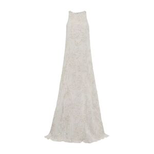 Brunello Cucinelli , Beige Dazzling Flower Embroidered Maxi Dress ,Beige female, Sizes: M