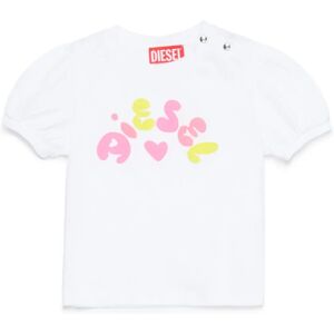 Diesel , T-shirt with heart graphic ,White female, Sizes: 2 Y, 9 M, 12 M, 18 M