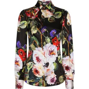 Dolce & Gabbana , Floral Print Silk Blend Shirts ,Multicolor female, Sizes: XS, XL, S, M, L