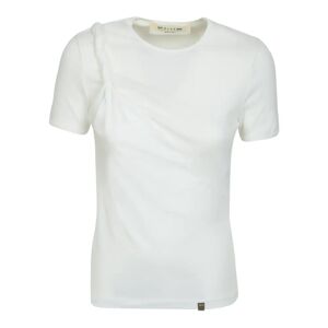 1017 Alyx 9SM , White Asymmetric Twist T-Shirt ,White female, Sizes: XS, S