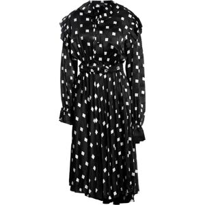 Balenciaga , Printed Midi Dress ,Black female, Sizes: S