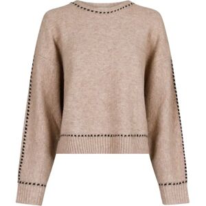 Neo Noir , Beige Detri Knit Blouse ,Beige female, Sizes: 2XL, XL