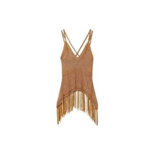 Twinset , Top Accounts and Fringes Twinset - S ,Brown female, Sizes: S, XS