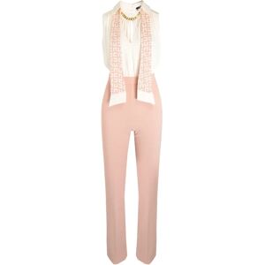 Elisabetta Franchi , Chic Playsuit with Double Crêpe Stretch Pants ,Pink female, Sizes: XS