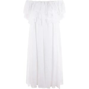 Chloé , White Ruffled Voile Dress ,White female, Sizes: XS