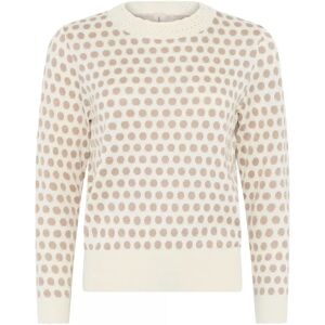 Skovhuus , Fine Dotted O-Neck Pullover Blouse ,White female, Sizes: L