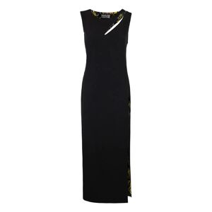 Versace Jeans Couture , Black Midi Dress - Modern and Elegant Style ,Black female, Sizes: XS