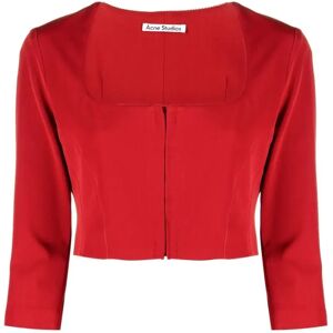 Acne Studios , Red Square-Cut Cropped Top ,Red female, Sizes: M