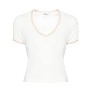 Courrèges , T-Shirts ,White female, Sizes: XS, S