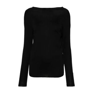 Fabiana Filippi , Black Halterneck Lightweight Knit Sweater ,Black female, Sizes: S, XS, M, L