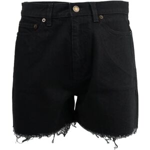 Saint Laurent , Short Jeans with Artistic Design ,Black female, Sizes: W28