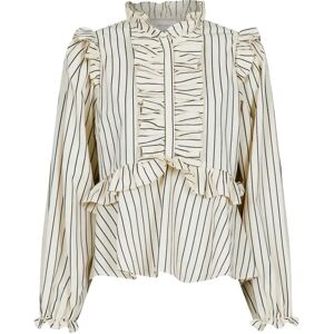 Neo Noir , Striped Blouse with Ruffle Details ,Multicolor female, Sizes: S, XS, M, L