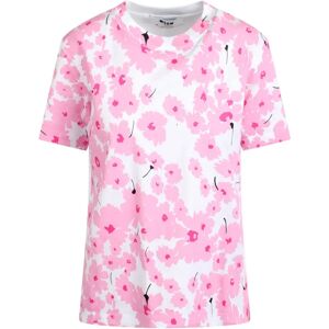 Msgm , Msgm Floreal t-shirt ,Pink female, Sizes: XS