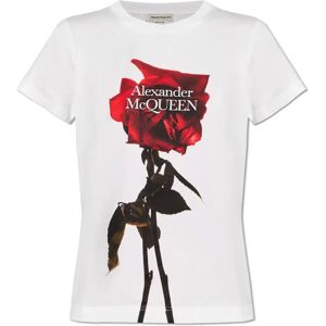 Alexander McQueen , Shadow Rose printed T-shirt ,White female, Sizes: XS, S