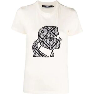 Karl Lagerfeld , T-shirt ,Beige female, Sizes: S