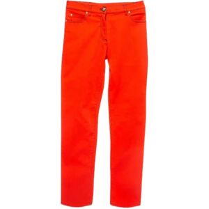 Versace Pre-owned , Pre-owned Cotton bottoms ,Orange female, Sizes: M