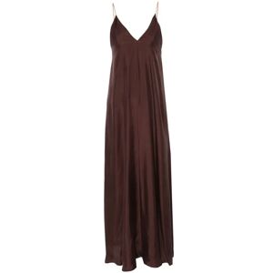 Alysi , Brown Dress Elegant Style ,Brown female, Sizes: 2XS, M, XS