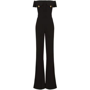 Balmain , Crepe jumpsuit ,Black female, Sizes: M