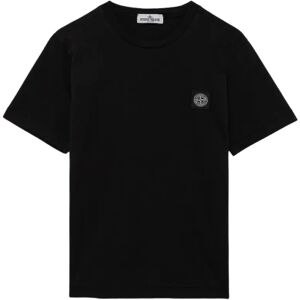 Stone Island , Solid Color Cotton Crew Neck T-Shirt ,Black unisex, Sizes: 8 Y, 2 Y, 6 Y, 10 Y