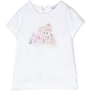 Monnalisa , Monnalisa T-shirts and Polos White ,White female, Sizes: 6 M