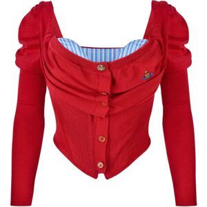 Vivienne Westwood , Red Corset Cardigan ,Red female, Sizes: M, L