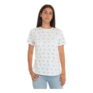 Emporio Armani , Logo Print Slim Fit Cotton T-shirt ,White female, Sizes: S, XS, M, XL, L