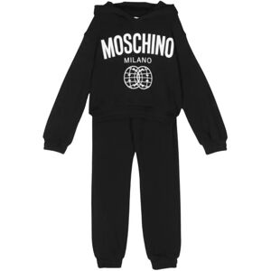 Moschino , Sporty Hoodie and Pants Set ,Black unisex, Sizes: 10 Y