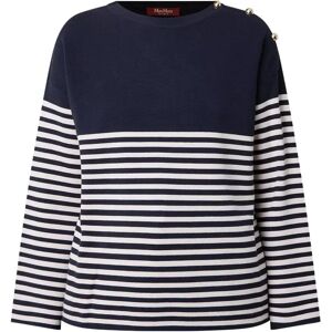 Max Mara Studio , Max Mara Studio Otranto Striped Sweater ,Blue female, Sizes: L, S