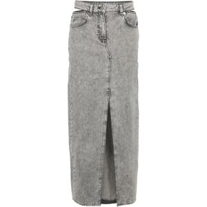 IRO , Grey Denim Skirt with Cut-Out Detailing ,Gray female, Sizes: S, L, M