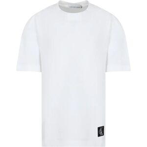 Calvin Klein , White Cotton Short Sleeve T-Shirt ,White unisex, Sizes: 10 Y, 8 Y