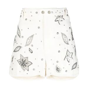 Isabel Marant , Embroidered White Shorts with Intricate Detailing ,White female, Sizes: 2XS