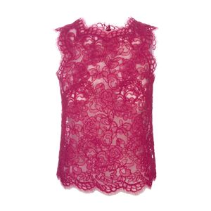 Ermanno Scervino , Fuchsia Floral Lace Sleeveless Top ,Pink female, Sizes: S, XS