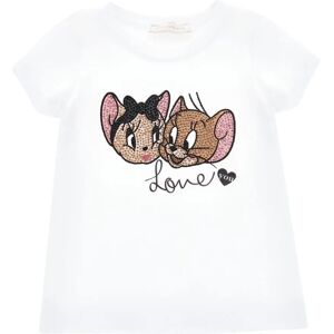 Monnalisa , Jerry in Love T-shirt ,White female, Sizes: 12 Y