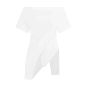 Courrèges , White Cotton Bodysuit Boat Neck ,White female, Sizes: S, XS, M