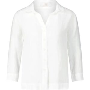 Riani , Linen Shirt with 3/4 Sleeves ,White female, Sizes: XS