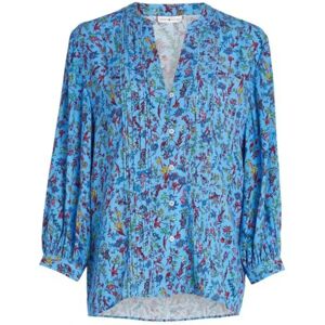 Tommy Hilfiger , Women`s blouse with multicolor floral pattern ,Blue female, Sizes: XL